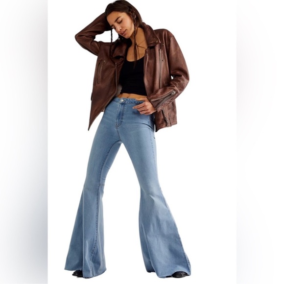 We The Free Just Float On Flare Jeans boho event vintage inspired - Picture 3 of 15